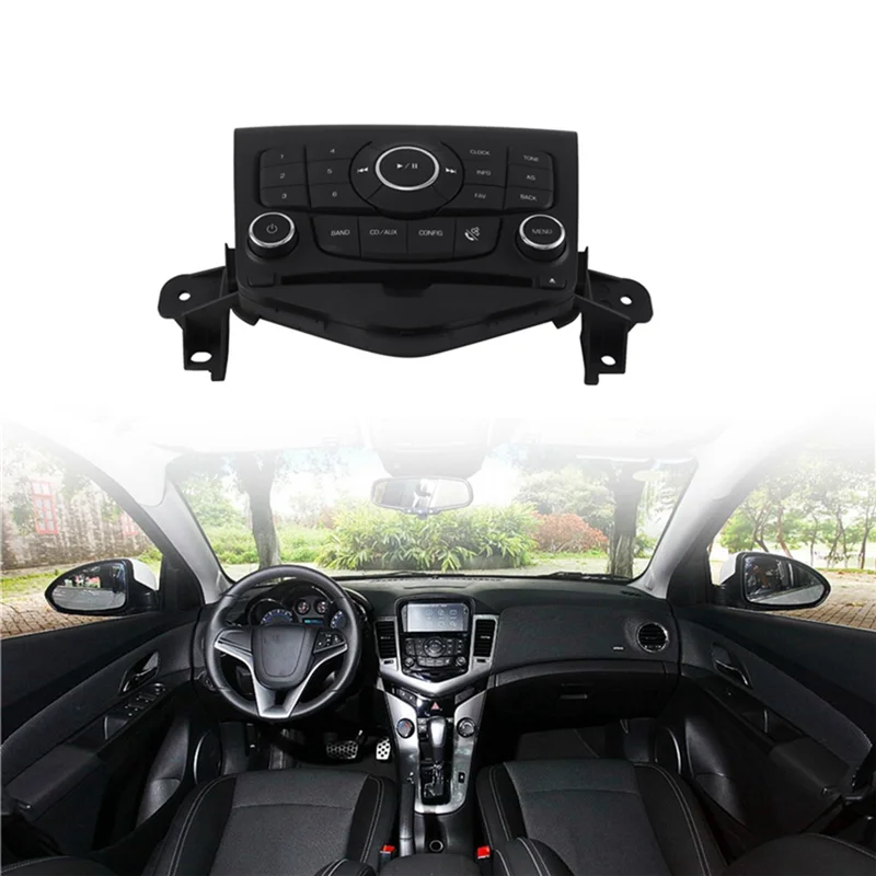 ELECT-Car Central Multimedia CD Player Control Switch Panel For  Cruze 2012-2015 Radio Control Button Switch Accessorie