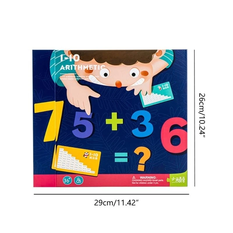 Rekenkundige leermiddelen leren Peuters Magnetisch boek Wetenschapsonderwijs Speelgoed 15UB