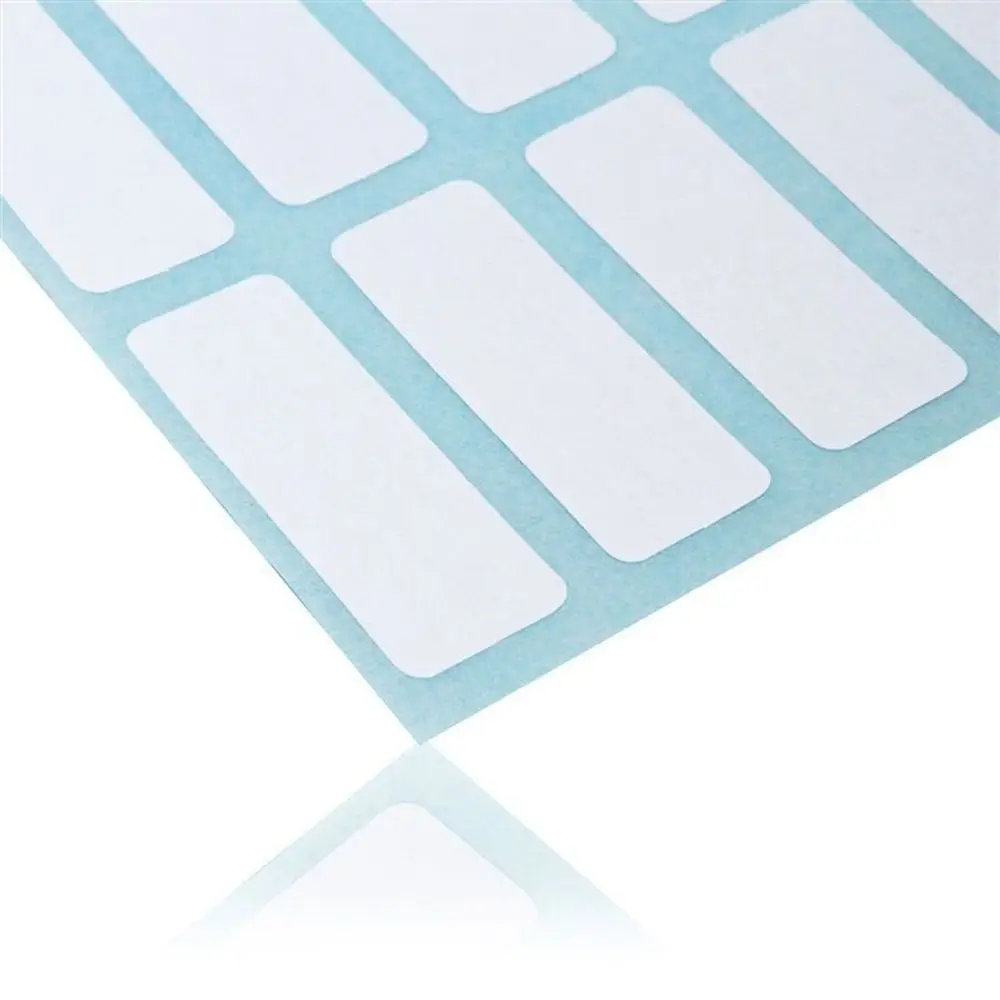 Writable 12Sheets White Labels Blank Self Adhesive Price Sticker Blank Note Labels Name Stickers Name Number Tags