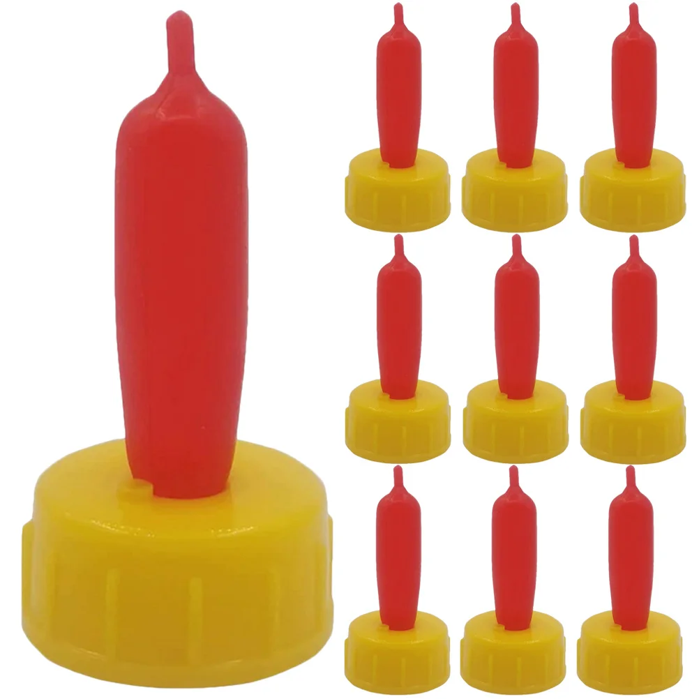 

12Pcs Lamb Milk Drink Nipples Premium Plastic Rubber Feeding Bottle Replacement for Young Livestock Calf Lamb Goat Piglet Animal