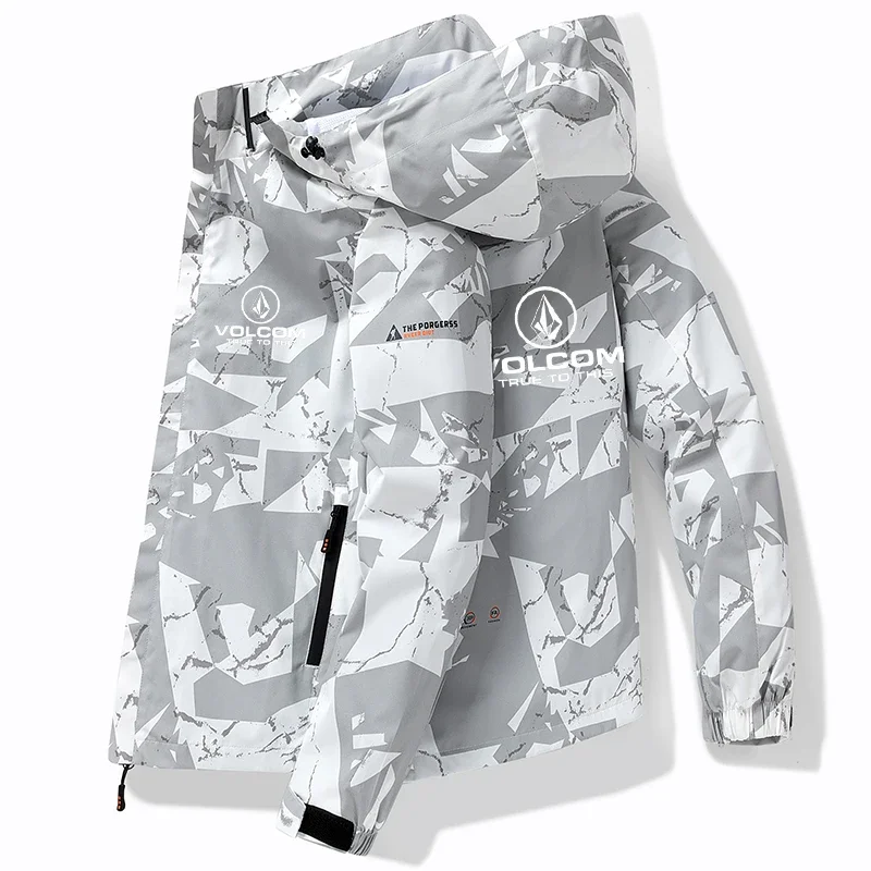 2025 Spring and Autumn New Coat VOLCOM Windproof and Waterproof Outdoor Jacket Men's Camouflage Climbing Jacket Men's Coat