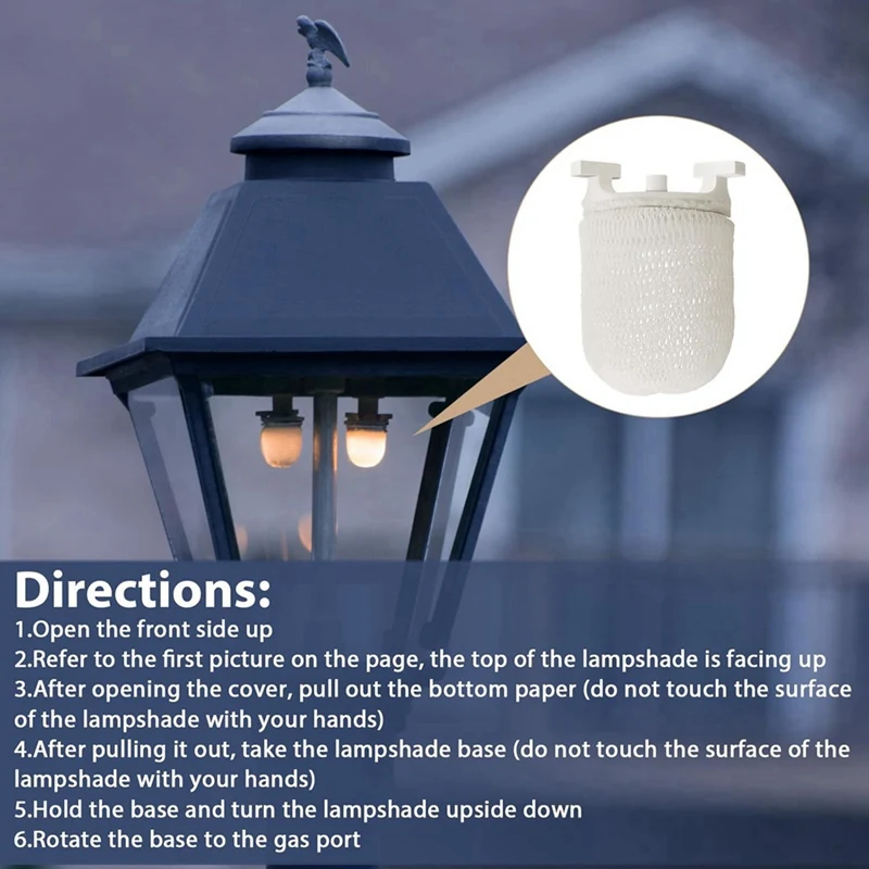 

3 шт. газовый светильник, предварительно оформированная мантия, мантии газовых ламп, предварительно формованная мантия газового света для наружных газовых фонарей [AA74-AAA]