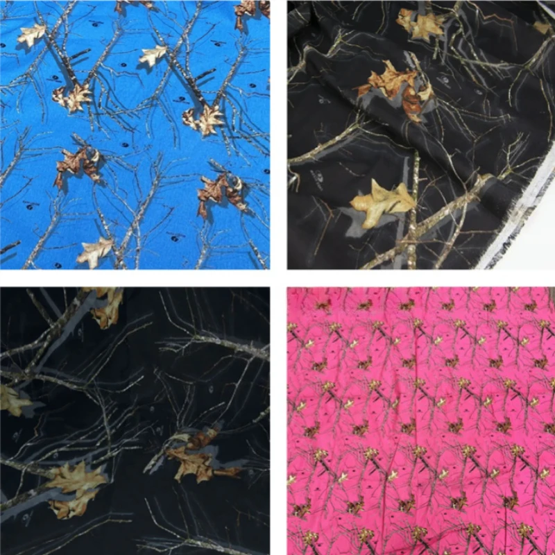 

1.5m Width Bionic Tree Leaf Camouflage Fabrics Workwear Trousers Clothing Material Sewing Hunting Accessories Tactical Gear DIY