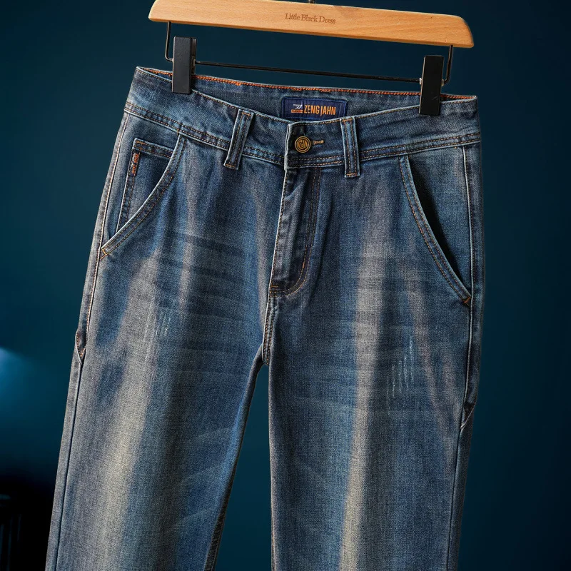 2025 herfst herenjeans rechte buis losse zakelijke trend mode casual mode broek
