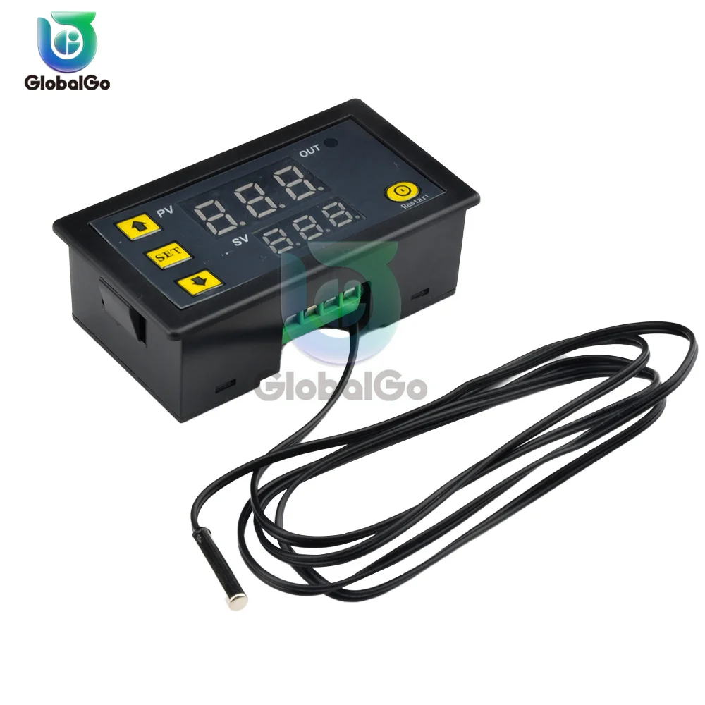 W3230 Mini Digital Temperature Controller 12V 24V 220V Thermostat Regulator Heating Cooling Control Thermoregulator With Sensor