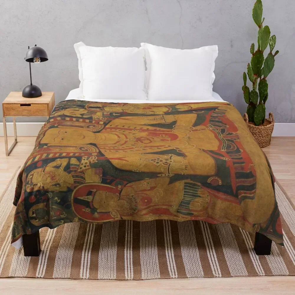 

Tantric Buddha Throw Blanket Color Fast Cozy Throw Blanket