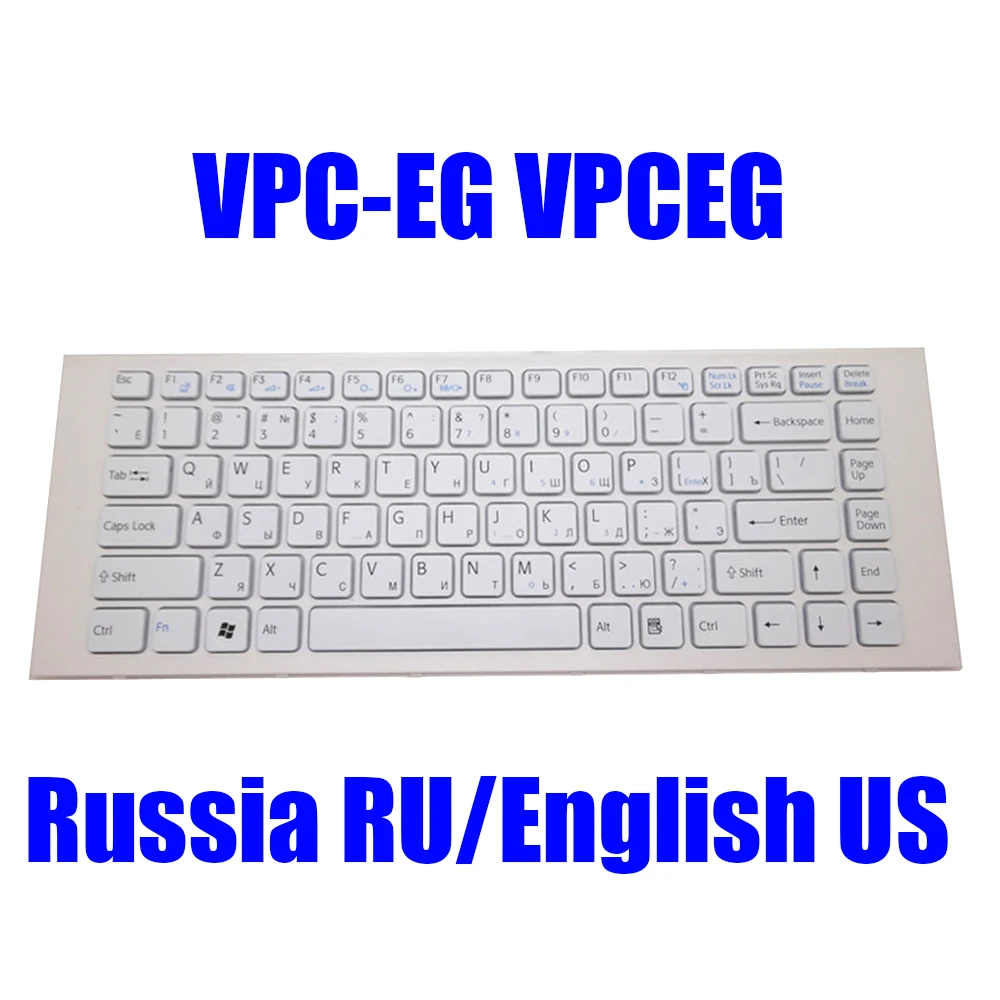 

RU US Laptop Keyboard For SONY VPC-EG VPCEG Black White 9Z.N7ASW.001 148969711 148969711 9Z.N7ASW.101 148970211 New