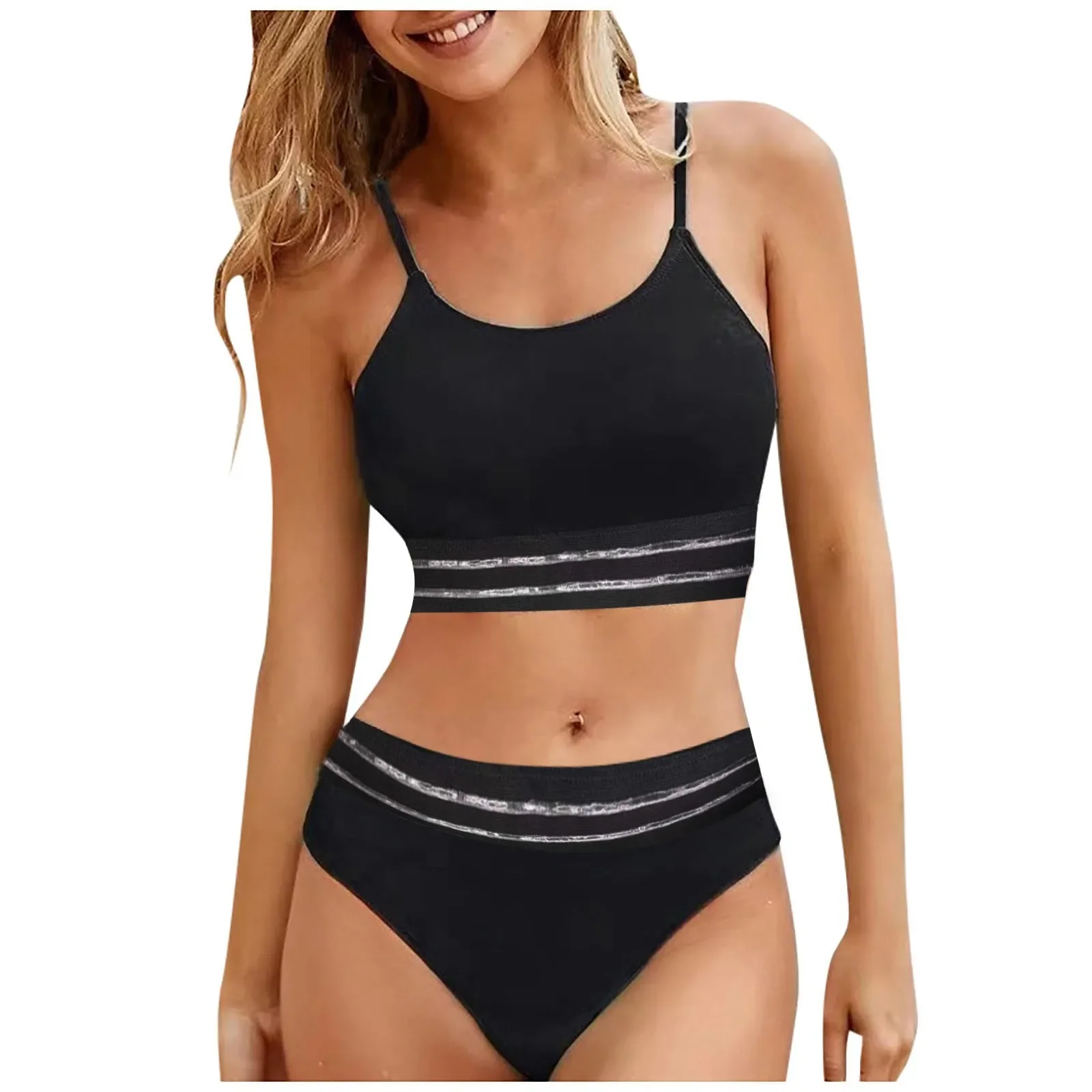 

Боди с лямкой на шее, купальник с эффектом пуш-ап, женский сексуальный однотонный треугольный бикини, бикини из двух частей, боди с лямкой на шее, купальник с эффектом пуш-ап