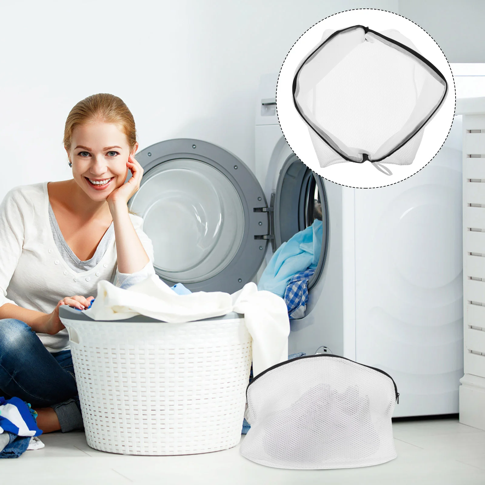 

4Pcs Shoe Washing Machine Bag Breathable Mesh Material Prevents Deformation for Various Footwear Sneaker Washing Bag