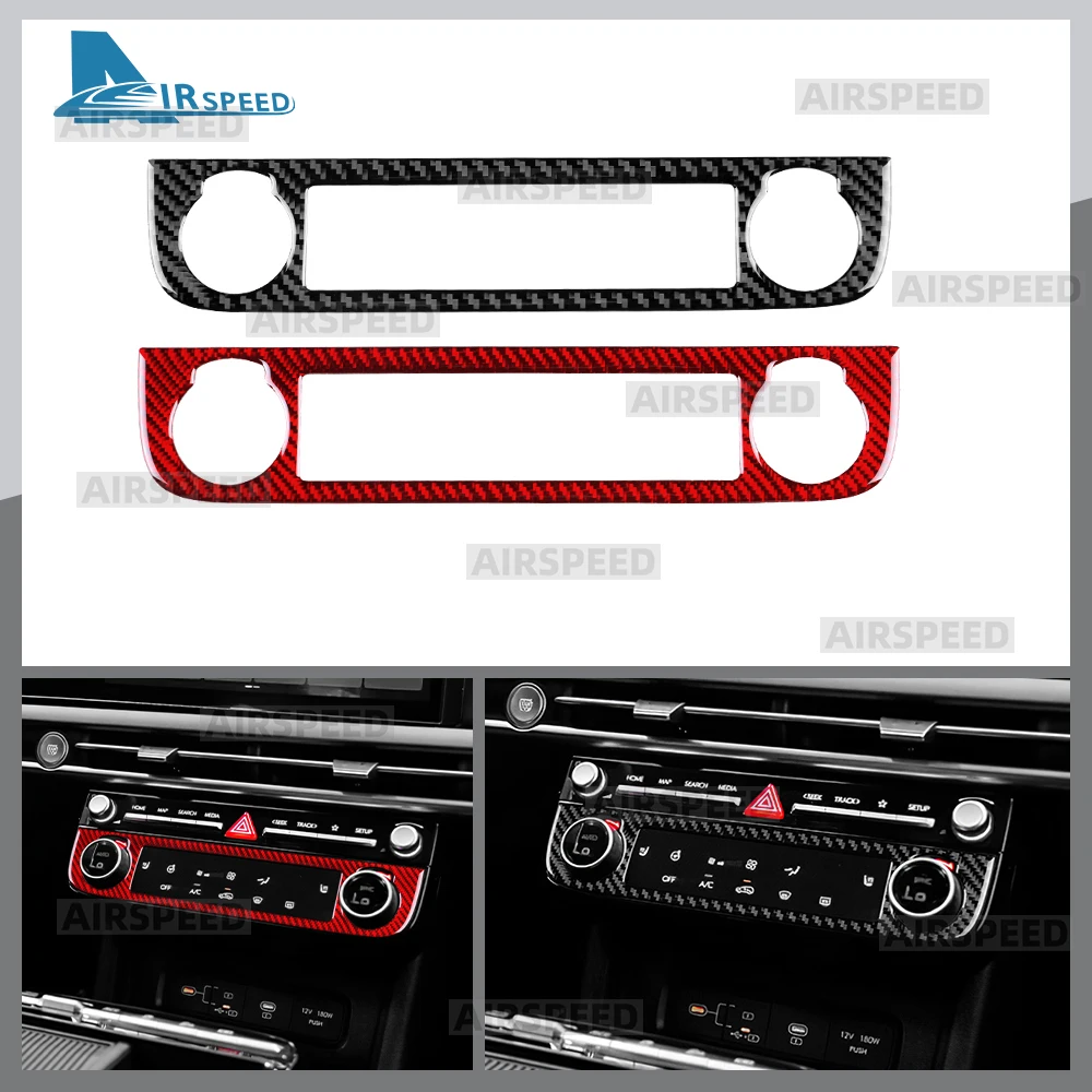 

For Hyundai Tucson NX4 2024-2025 Real Soft Carbon Fiber Sticker LHD RHD Car Central Control AC CD Frame Interior Accessories