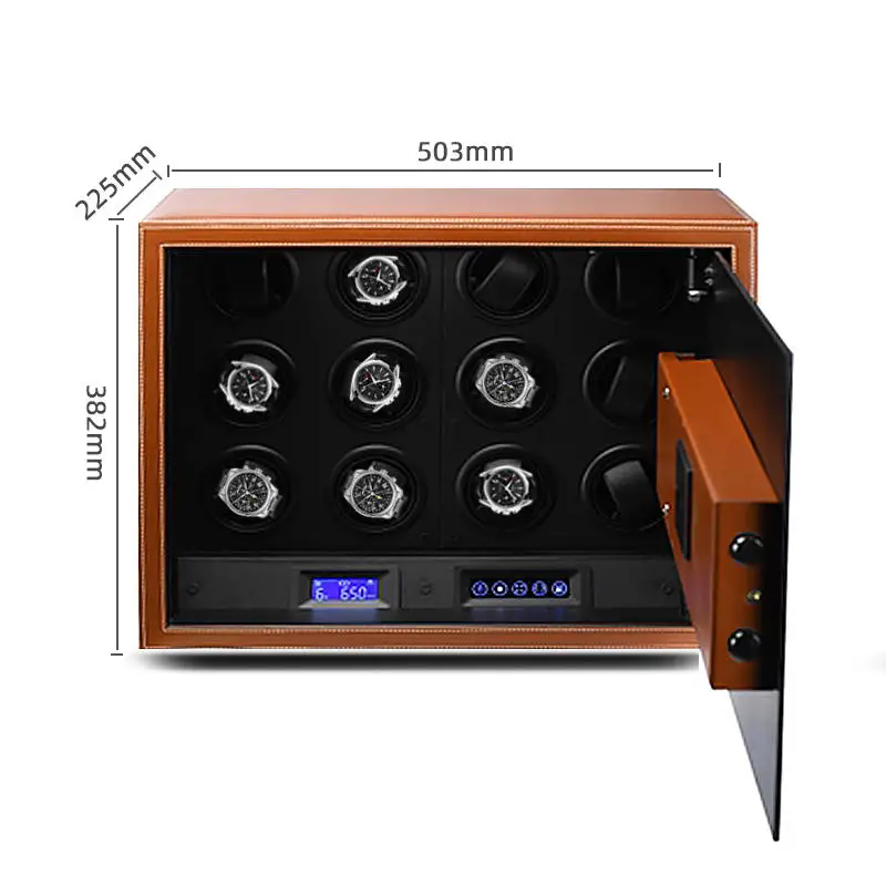 Automatic Watch Winder Safe Box Carbon Fiber Double Watch Winding Box Quiet Motor Storage Display Case Mechanical Watches Boxes