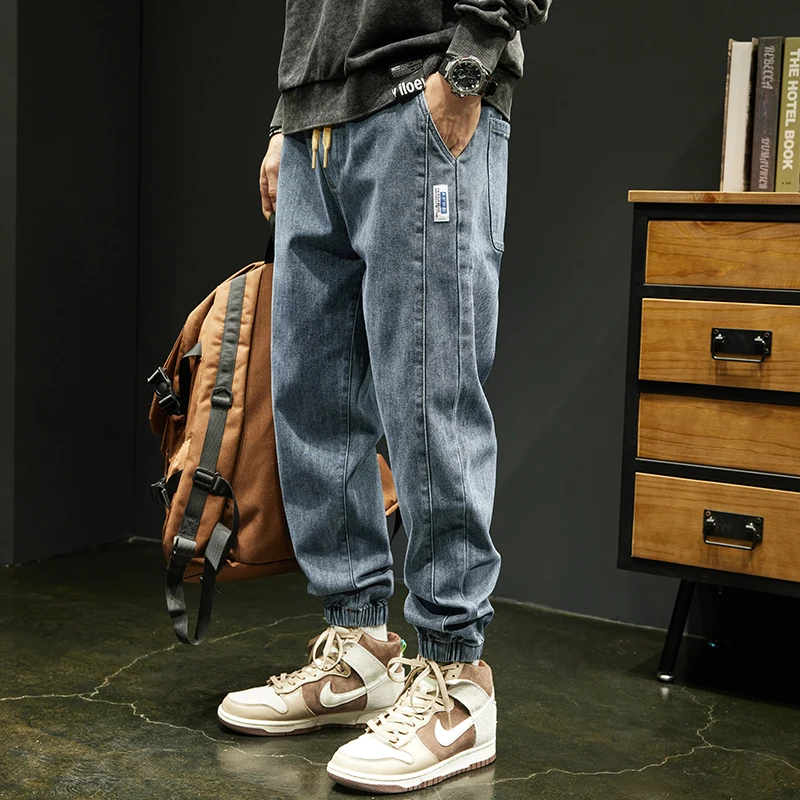 

Retro washed denim pants trendy brand loose large size leggings spring 2025 new casual Harlan trousers