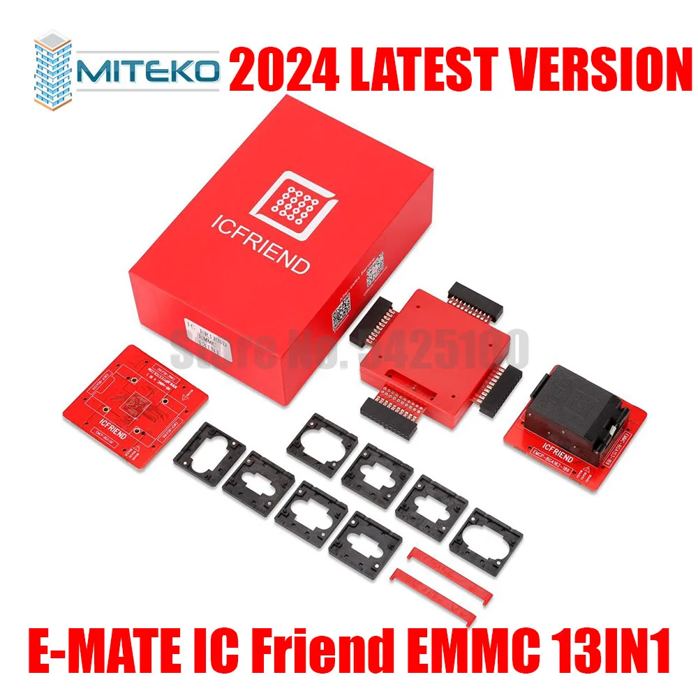 E-mate X EMMC BGA 13 IN 1 Support BGA100/136/168/153/169/162/186/221/529/254 for Easy Jtag UFI Box Riff Tool