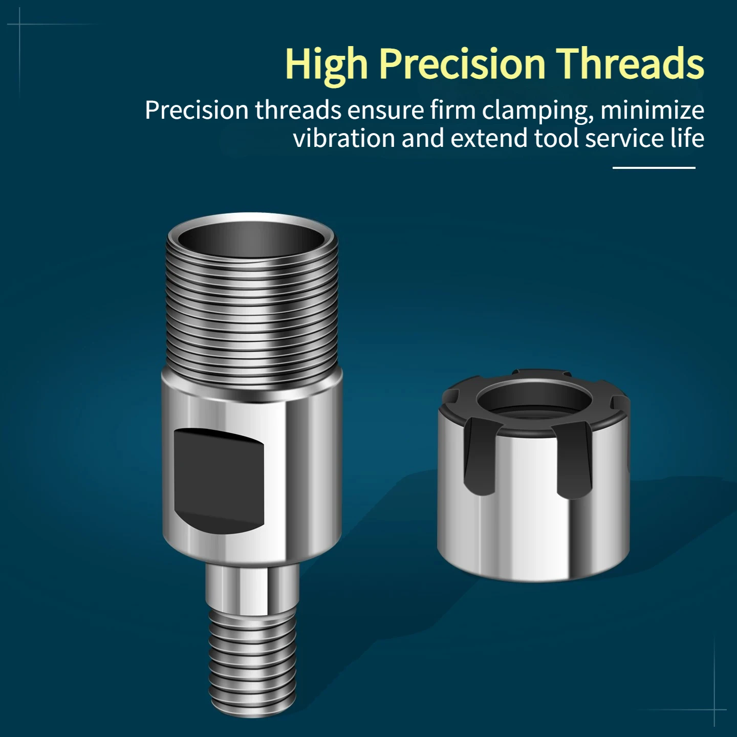 high quality ER8 ER11 ER16 ER20 M6 M8 M10 M12 Thread Cutter Head Cutting Tool Extension Bar CNC Lathe Machine Milling view 2