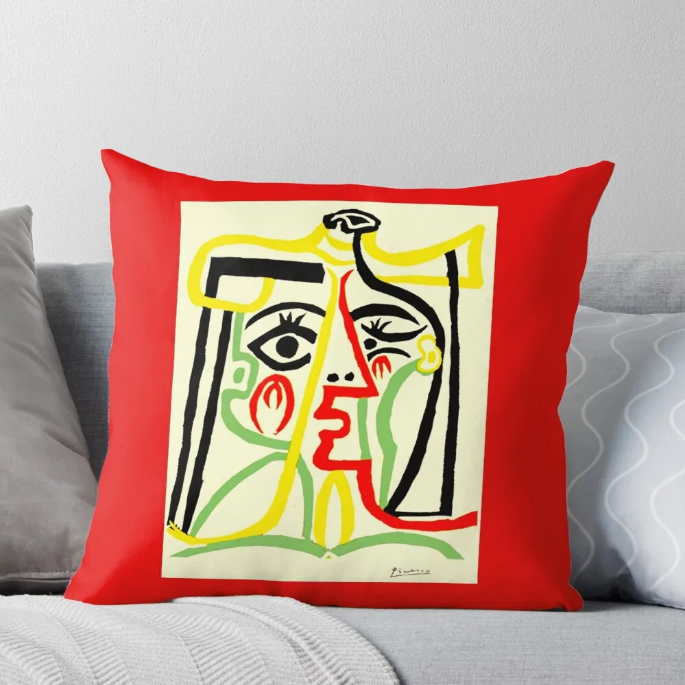 TETE DE FEMME : Fantasy Abstract Painting Print Throw Pillow Bed pillowcases