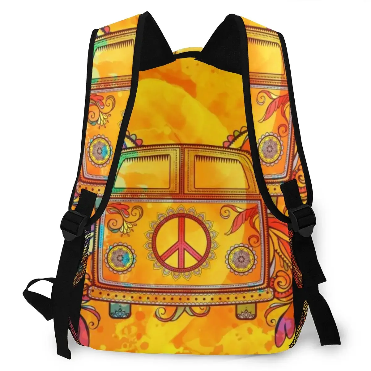 Backpack Women Shoulder Bag Hippie Car Mini Van Retro 1960s Love Fashion School Bag For Teenage Girl Backpacks Travel Bag