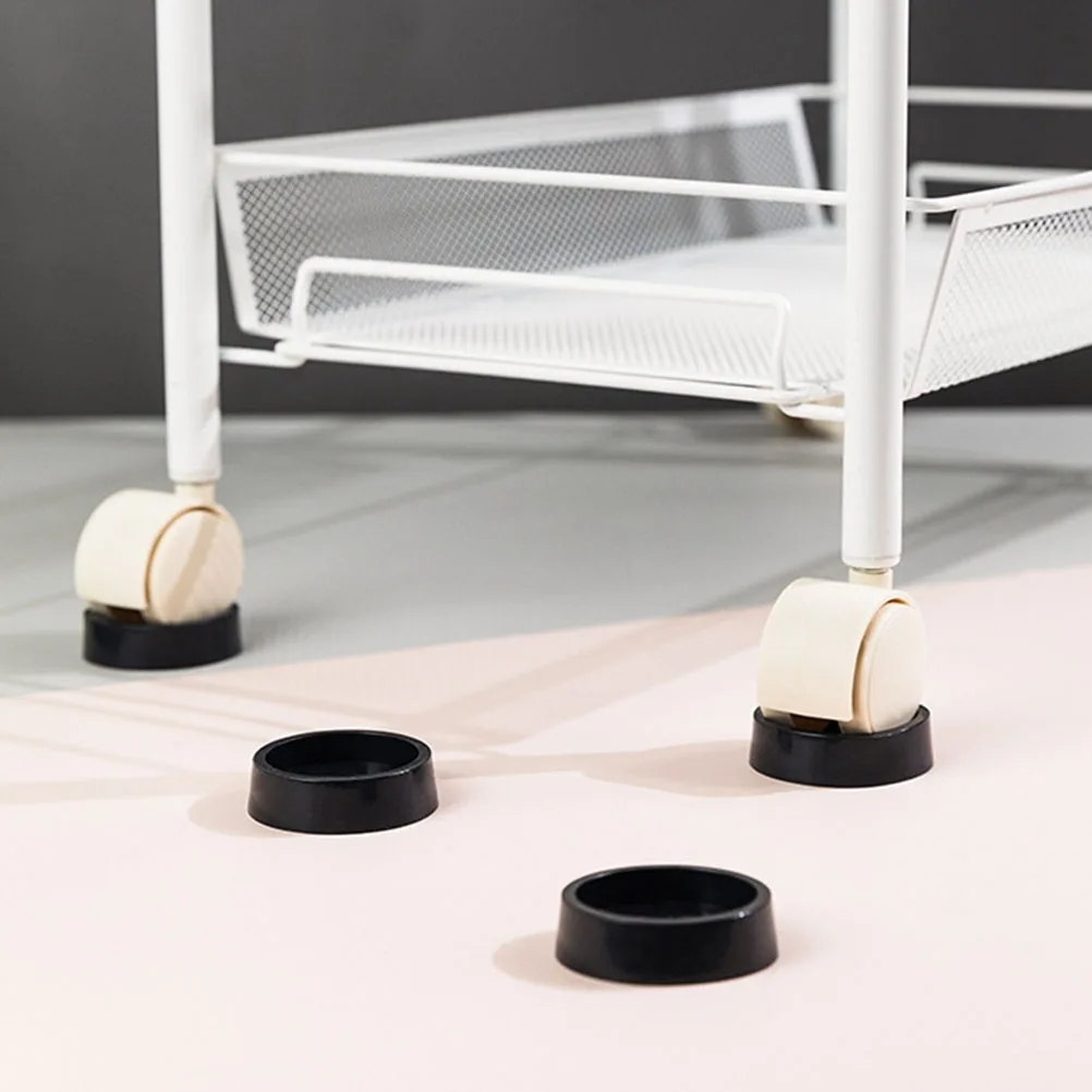 

2 Pcs Anti Skid Furniture Caster Cups Desk Legs Caps Chair Feet Glide Covers Floor Protectors Durable Rubber Leg Protectors Wear