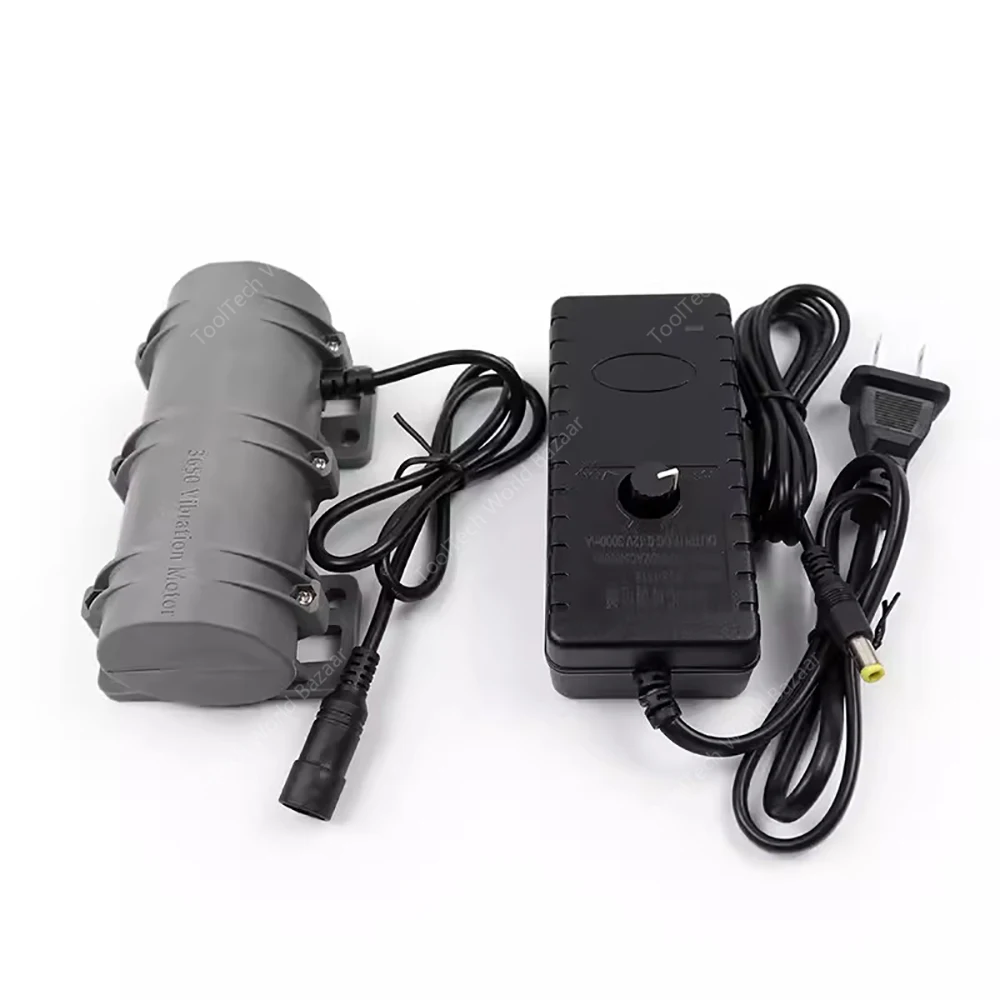 DC 12V 24V Vibration Motor Massage Bed Table Chair Motor Vibrator 10W 3200RPM With Speed Adjustable Power Adapter R3650