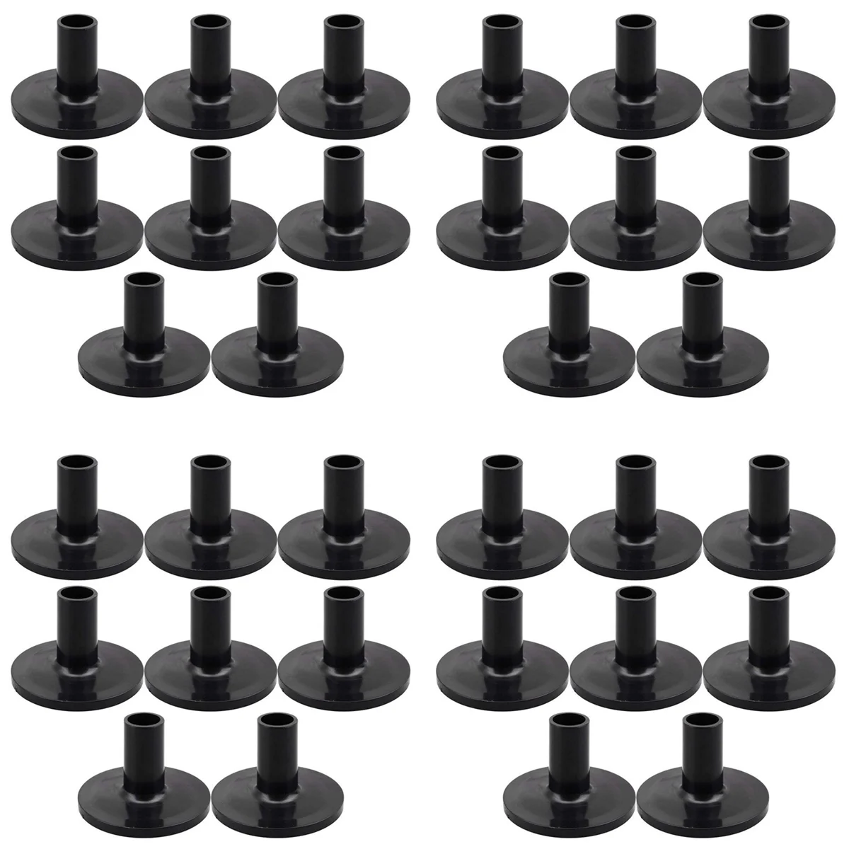 ABYB 32Pcs Cymbal Sleeves 38x26mm Black Drum Cymbal Sleeves Replacement for Shelf Drum Kit