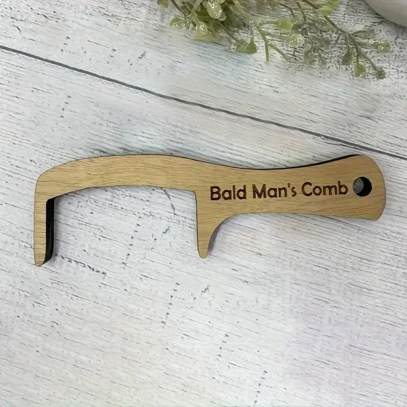 Funny Thinning Hair Gag Comb Wooden Toothless Comb Gag Hairloss Joke Gift Baldness Bald Man Hair Loss Gag Hairloss Joke Gift