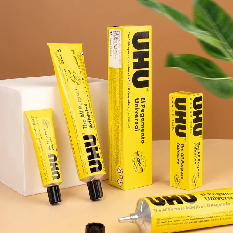 Универсальный прозрачный клей UHU, сверхпрочный прозрачный клей ручной работы, клей для модельной ткани и кожи, клей для рукоделия