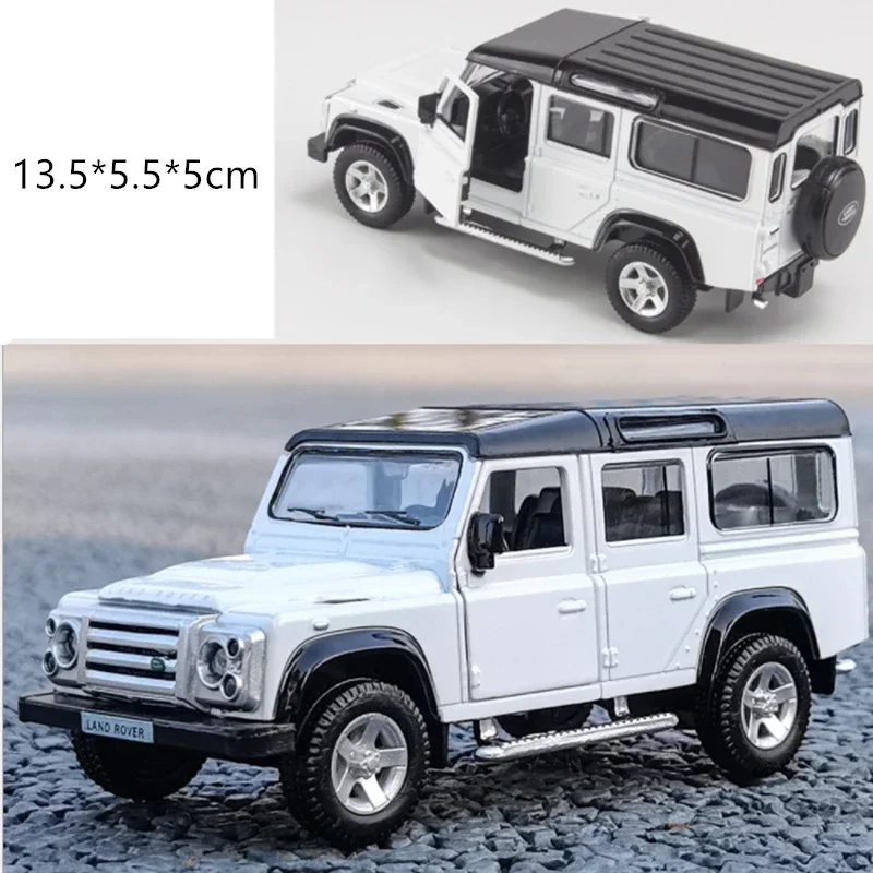 

Литой под давлением 1:6, модель автомобиля Land Rover Defender из сплава, литая под давлением игрушка, металлические внедорожники, игрушечная модель автомобиля Range Rover, имитация подарков
