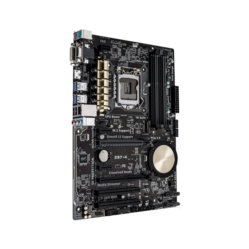 Per la scheda madre Intel Z97 Z97-K Usato originale LGA 1150 LGA1150 DDR3 32GB USB2.0 USB3.0 SATA3 Scheda madre desktop