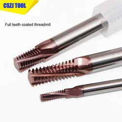 Thread Mill Coated Solid Carbide Full Tooth ISO Inch Pitch Nano Coated CNC Cutting Tool M3 M4 M5 M6 M8 M10 M12 Tap