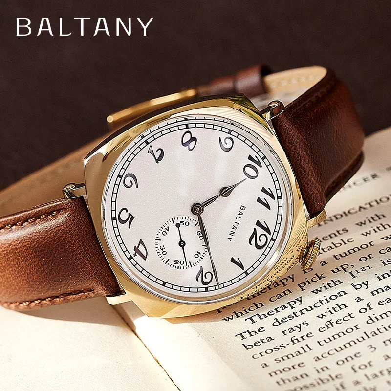 Baltany 1921 Retro St1701 Orologio meccanico automatico da uomo Top Vetro zaffiro Acciaio inossidabile Impermeabile 5Bar Reloj Hombre