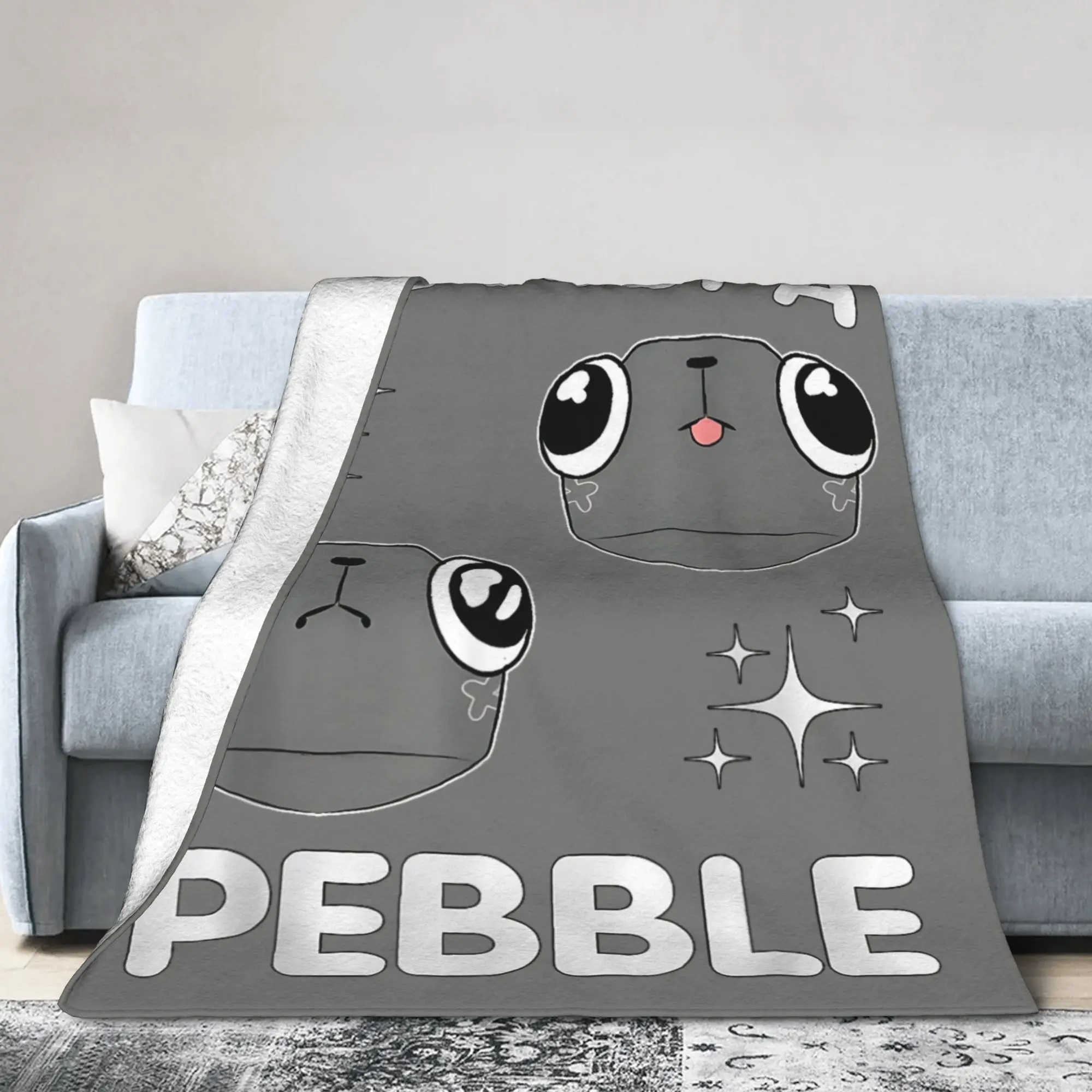 

Dandy's World It's Just a Pebble Blanket Coral Fleece All Season Game Cartoon Multi-function Lightweight Throw Blanket Bedding