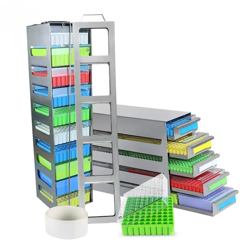 

Lab Storage Rack for 12 Cryoboxes Ultra-Low Freezer Efficient Space Utilization - Organizer for Medical And Scientific Supplies
