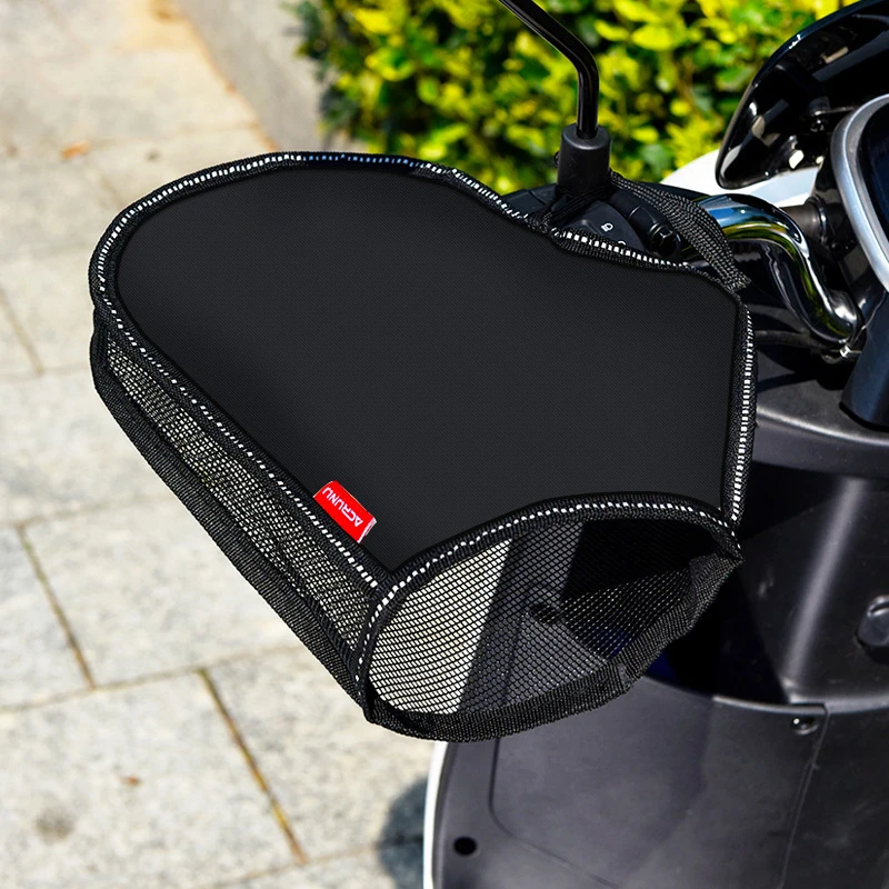 2 Pairs Motorcycle Handlebar Gloves Summer Sun UV Protection Oxford Cloth Mesh Breathable Waterproof Riding Gloves Moto Supplies