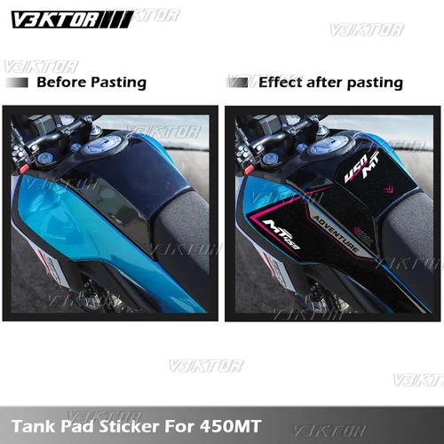 Imagen 2 del producto Pegatina de tanque de combustible para motocicleta 450MT, pegatina para almohadilla de tanque, Protector de tapa de Gas y aceite para cfmoto 450mt cf moto 450 mt