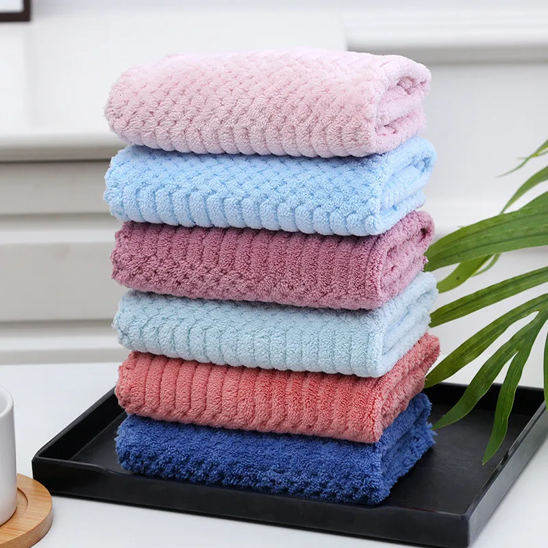 

4Pcs 30x30cm Solid Color Kitchen Cleaning Rag Coral Fleece Dish Washing Cloth Absorbent Scouring Pad Towels