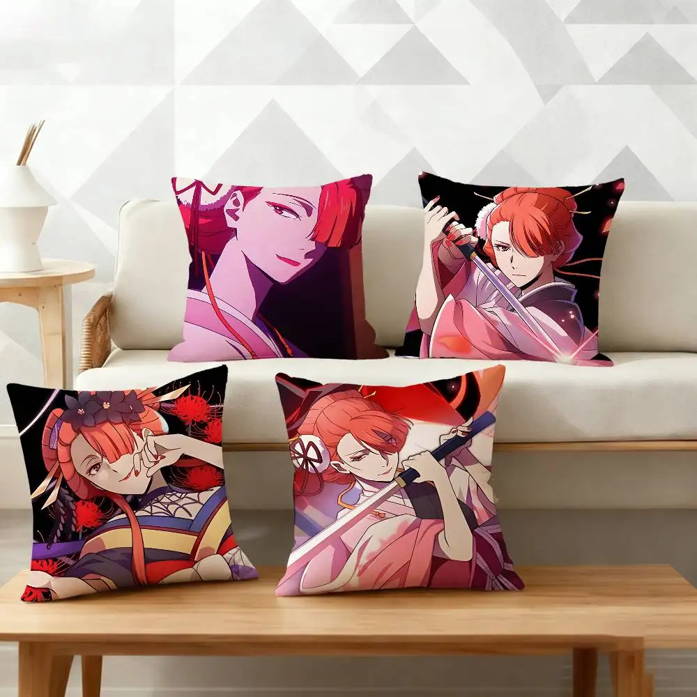 K-Koyo Ozaki B-Bungo Stray Pillow Case Pattern Printed Pillowcase For Living Room Sofa Cushion Cover
