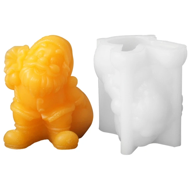 Stampi in silicone per Babbo Natale Stampi funzionali per candele in silicone per Babbo Natale per dolci creativi produzione