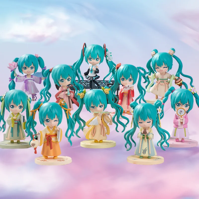 漫画初音ミクブラインドボックスかわいいアニメ周辺花の息子人形コレクション装​​飾ミステリーボックス誕生日おもちゃギフト