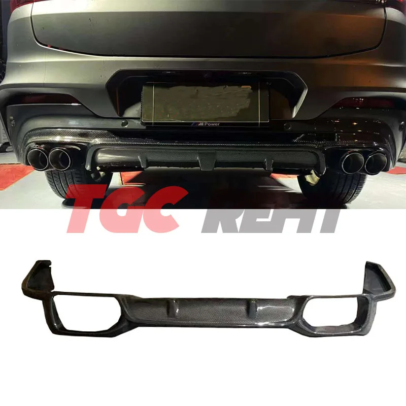 

For BMW X4 G02 X4M F98 3D Style Rear Diffuser Carbon Fiber Rear Bumper Lip Auto Diffuser Lip Spoiler Back Lip