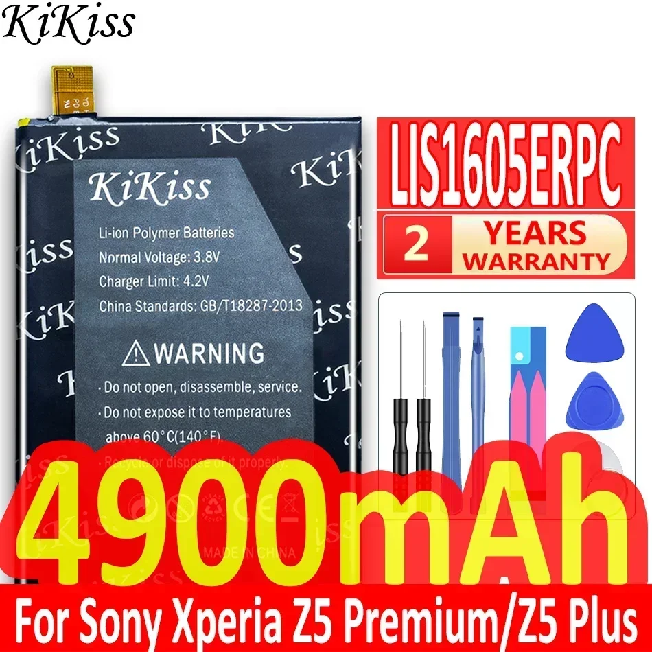 Kikiss LIS1605ERPC Phone Battery for SONY Xperia Z5 Premium Z5P Dual E6883 E6853 E6833 Cellphone Replacement Batteries