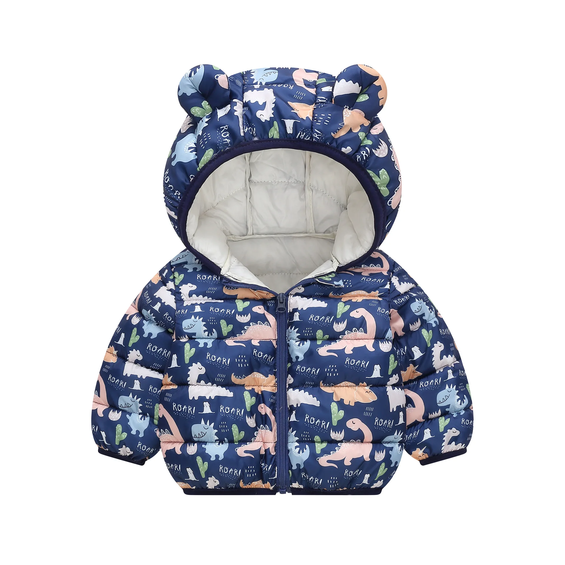 Kinder Daunenjacke 2025 Neu Cartoon Niedlich Winter Herbst Kapuzenjacke Dick Warm für Jungen Mädchen Kleidung Oberbekleidung 0-5 Jahre