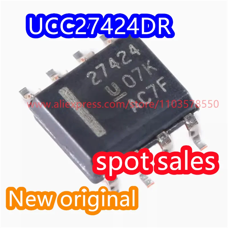 50PCS  Dual channel gate driver chip UCC27325DR code 27325 brand new original UCC27424DR code 27424, packaged with SOP-8