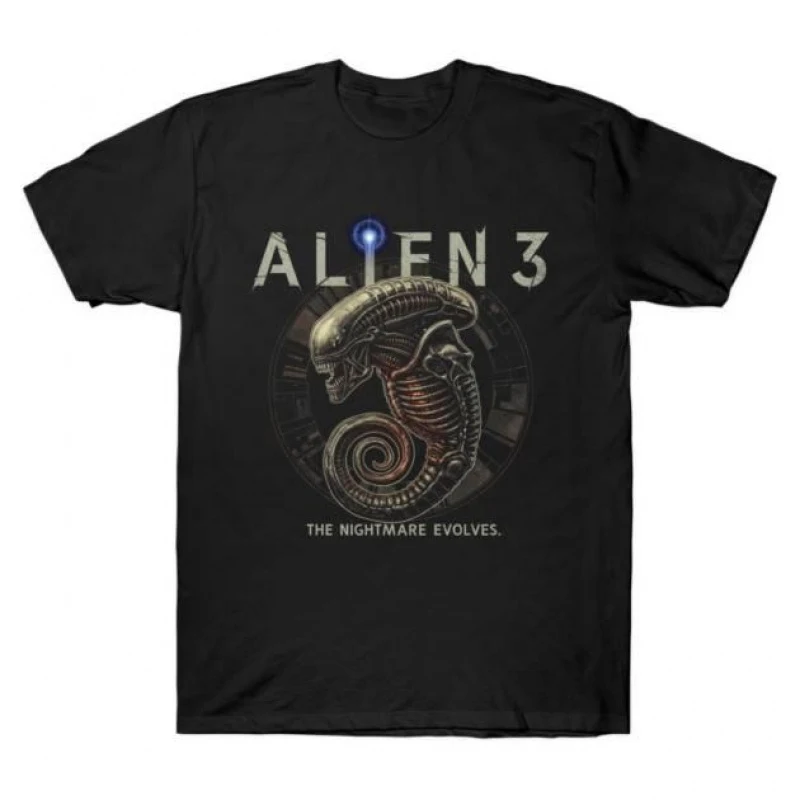 

0412 Sci-Fi Alien 3 Gift T-Shirt Weyland LV-426 Horror movie Xenomorp printed Short Sleeve Graphic clothes All size tops S-6XL