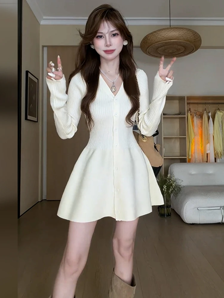 

Сексуальный вязаный длинный свеч V-Ne Dr Slim Fit трапециевидной формы осень-зима новый Sle Pure Desire Faion женский Dr из полиэфирного волокна