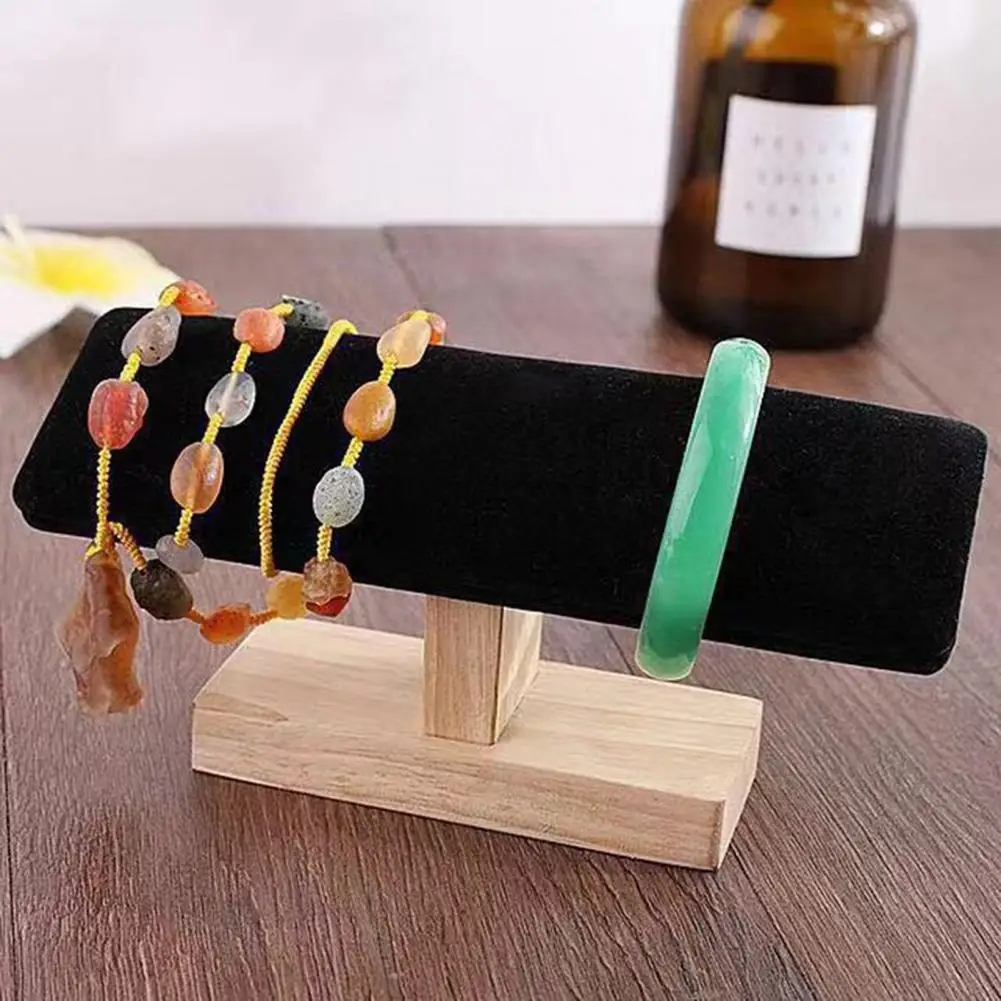 Bracelet Display Stand Packaging Anti-scratch Standing Display Jewelry Wood Shop Windows Anklets Chain Display Rack Jewelry Tool