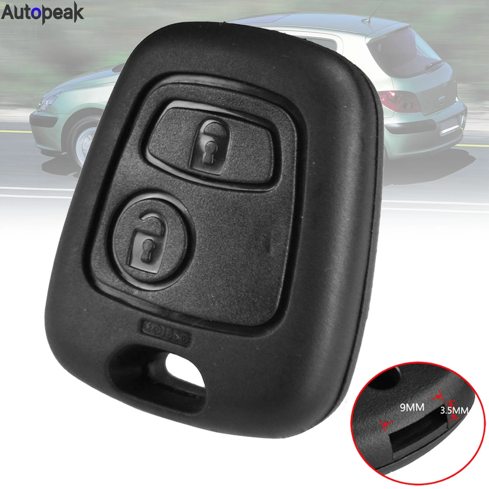 2 Buttons Car Key Replacement Remote Key Cover Shell For PEUGEOT 307 107 207 For Citroen C1 C2 Fob Case Fit VA2/HU83 Blade Xukey