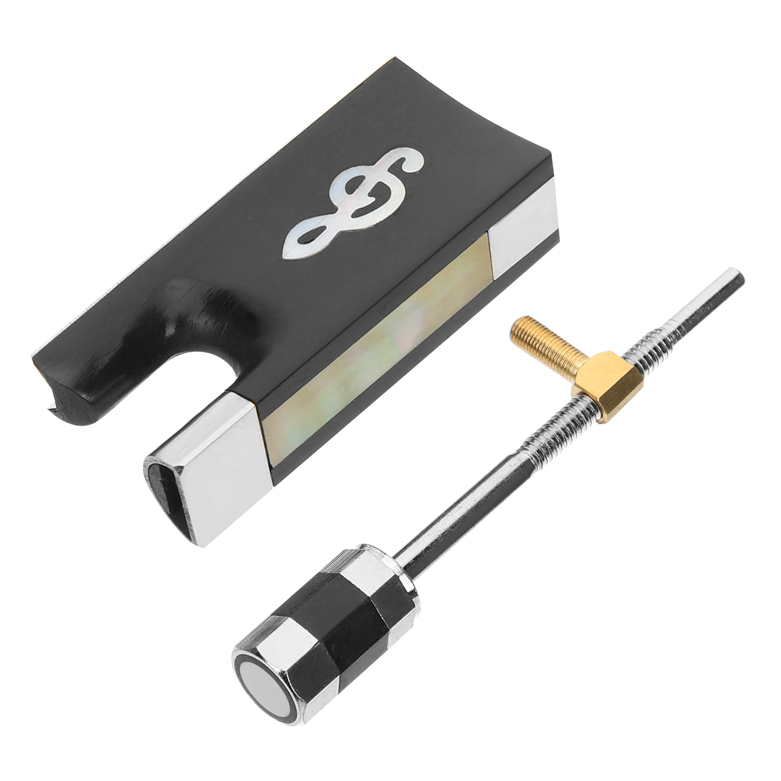 

Violin Tail Library Bow for Beginners Frog with Screws Compact Wood Grip Supplies Holder