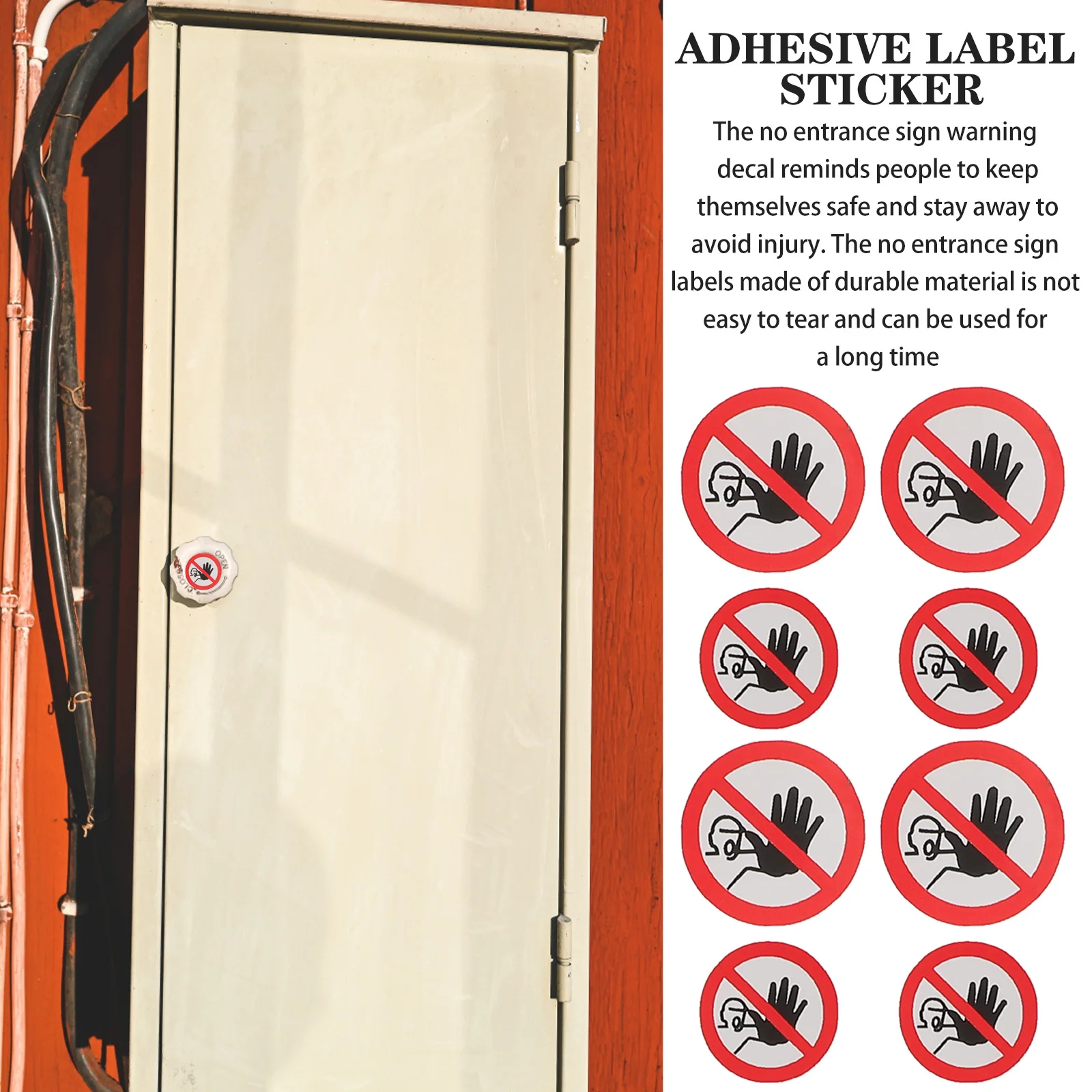 

20 Pcs Warning Label Sticker Please Do Not Touch Entrance Sign Adhesive for Caution Stickers