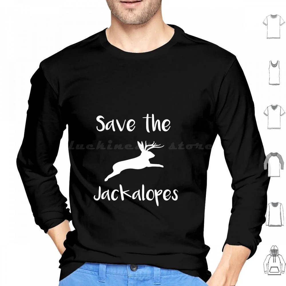 Save The Jackalope Tee , Funny Jackrabbit Shirt Apparel Hoodies Long Sleeve Save The Jackalope Animal Lovers For Animal