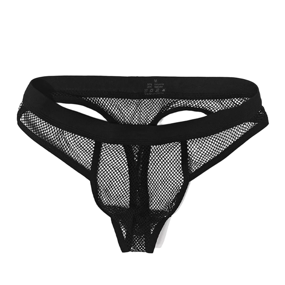 

Men Mesh See Through Sissy Bulge Pouch Mens Sexy Underwear See Through Brief Elastic Waist Underpants Men's Triangular Panties