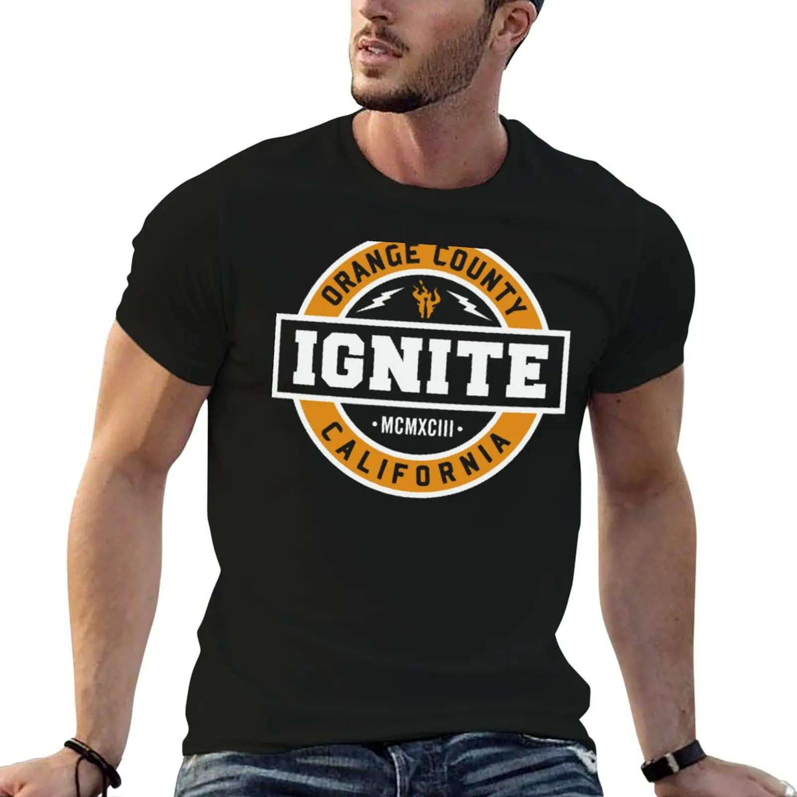 ignite T-Shirt quick drying man clothes tees boys animal print mens funny t shirts